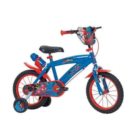 Bicicleta Huffy Spiderman 14 pulgadas infantil Marvel botella incluida ruedines
