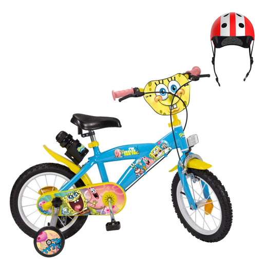 Pack Bicicleta 14'' Bob Esponja + Casco Infantil - Toimsa