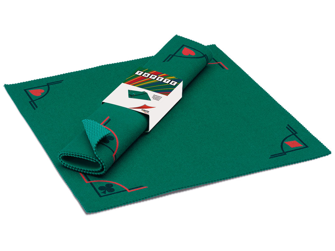 Tapete de fieltro verde antideslizante 50x50 cm Cayro 204 enrollado