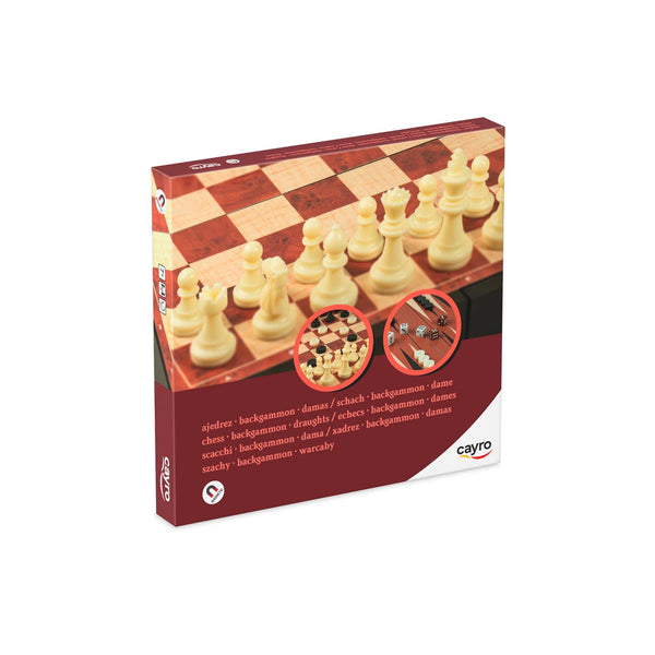 Cayro Juego de Mesa Ajedrez, Damas, Backgammon (446)
