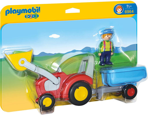 Playmobil 1.2.3. Tractor con Remolque (6964)