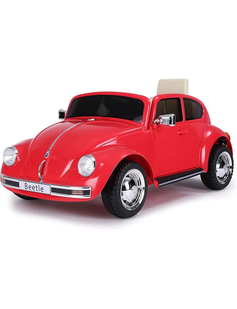 Feber Beetle rojo, coche eléctrico infantil de 12V con mando a distancia parental