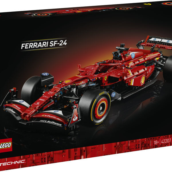 Set LEGO Technic Ferrari SF-24 F1 (42207) montado, réplica de coche de Fórmula 1, ejemplo de la gama Technic 2026