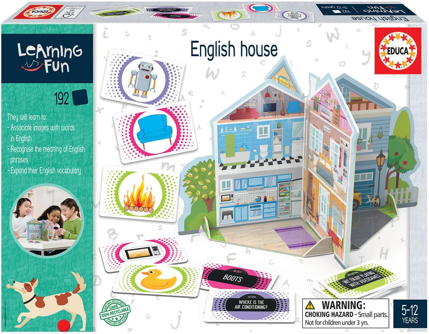 English House de Educa Borrás, juego de cartas para aprender inglés en casa