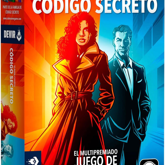 Caja del juego de mesa Código Secreto de Devir, uno de los mejores juegos de mesa para grupos grandes