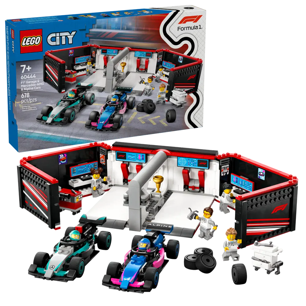LEGO City Garaje de F1 con coches Mercedes-AMG y Alpine (60444)
