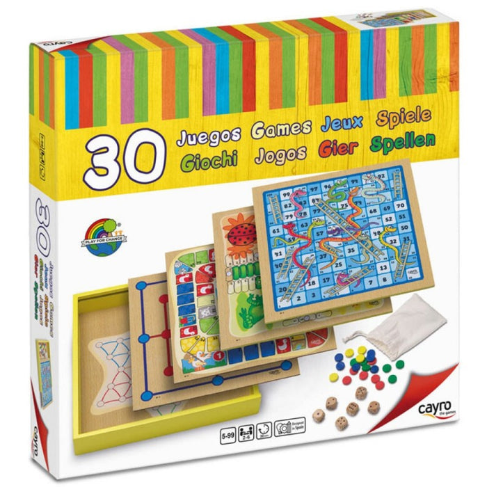 Juegos de mesa clásicos Cayro: pack de 30 juegos en madera