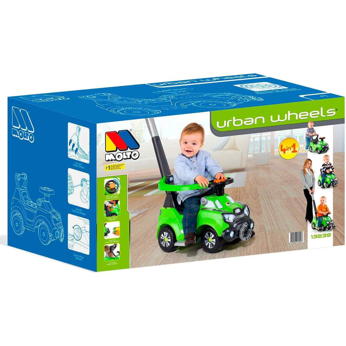 Correpasillos Moltó 4x4 con mango parental y bandeja, juguete para bebés desde 12 meses