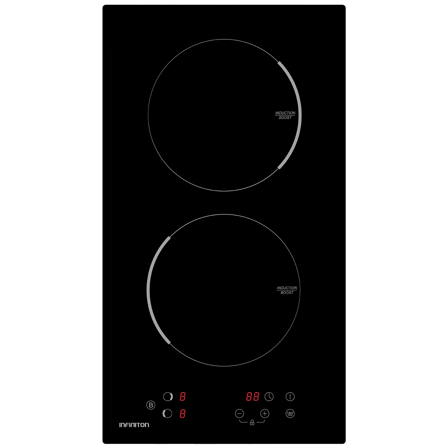 Placa de inducción Infiniton IND-230N de 2 zonas, ejemplo para decidir entre inducción y vitrocerámica en una cocina del Valle del Almanzora