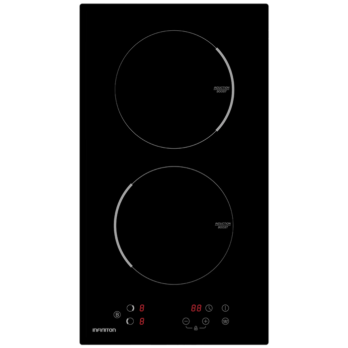 Placa de inducción Infiniton IND-230N de 2 zonas, ejemplo para decidir entre inducción y vitrocerámica en una cocina del Valle del Almanzora