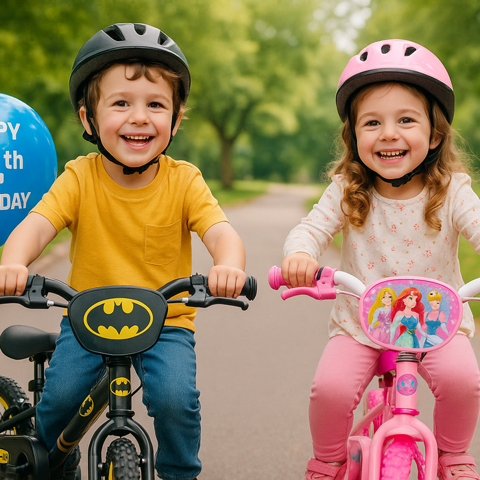 Niños con bicicletas infantiles Toimsa, guía de tallas por edad