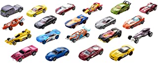 Mattel Hot Wheels Pack 20 Vehículos, coches a escala 1:64 de metal ideales para regalar en Reyes