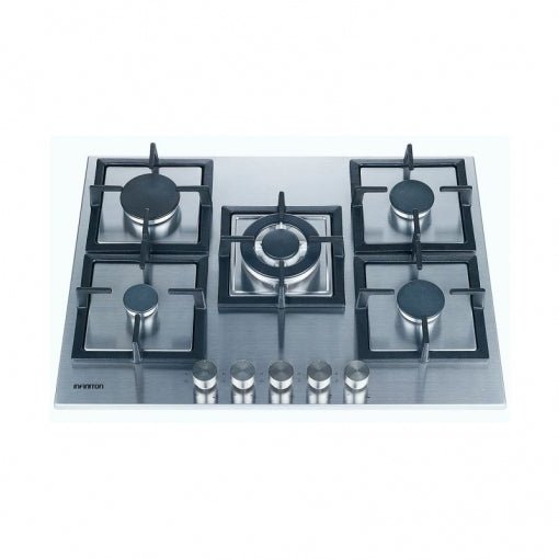 Placa de gas Infiniton 77MCIXG de acero inoxidable, 5 fuegos y 70 cm con quemador de triple corona, para cocinar con butano o propano