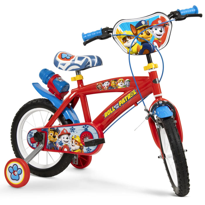 Bicicleta infantil Toimsa 14 pulgadas Paw Patrol con ruedines y cesta