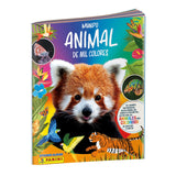 Álbum de cromos Panini Mundo Animal de Mil Colores con un panda rojo en la portada