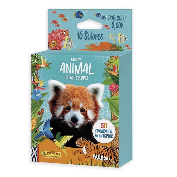 Ecoblíster de 10 sobres Panini Mundo Animal de Mil Colores con 50 cromos