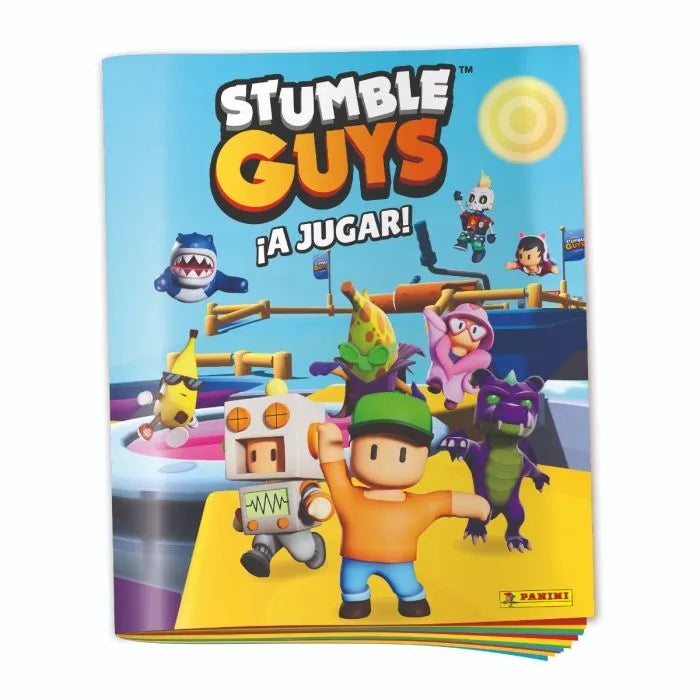Panini Album y 4 sobres de inicio adhesivos Stumble Guys