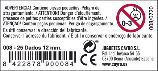 Bolsa con 25 Dados Cayro, imagen 2