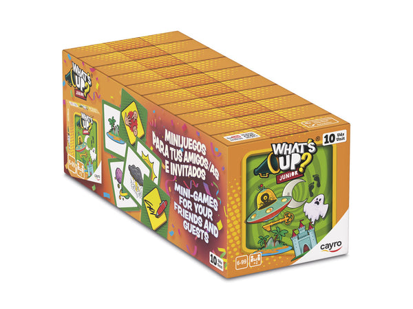 1. What's Up Junior Mini Cayro - Pack 10 juegos mesa infantiles para fiestas cumpleaños niños 6 años
