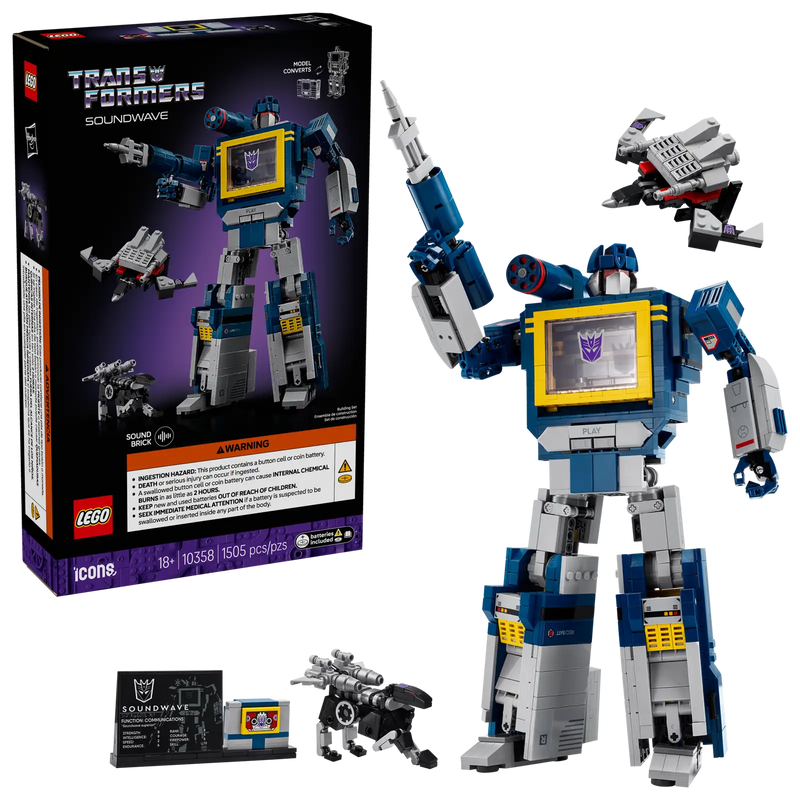 LEGO Icons Transformers: Soundwave (10358) - Set de Construcción para Adultos