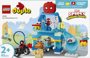 LEGO DUPLO Disney 10464 Aracnocuartel de Spidey y su Superequipo - caja reverso con escenas de juego