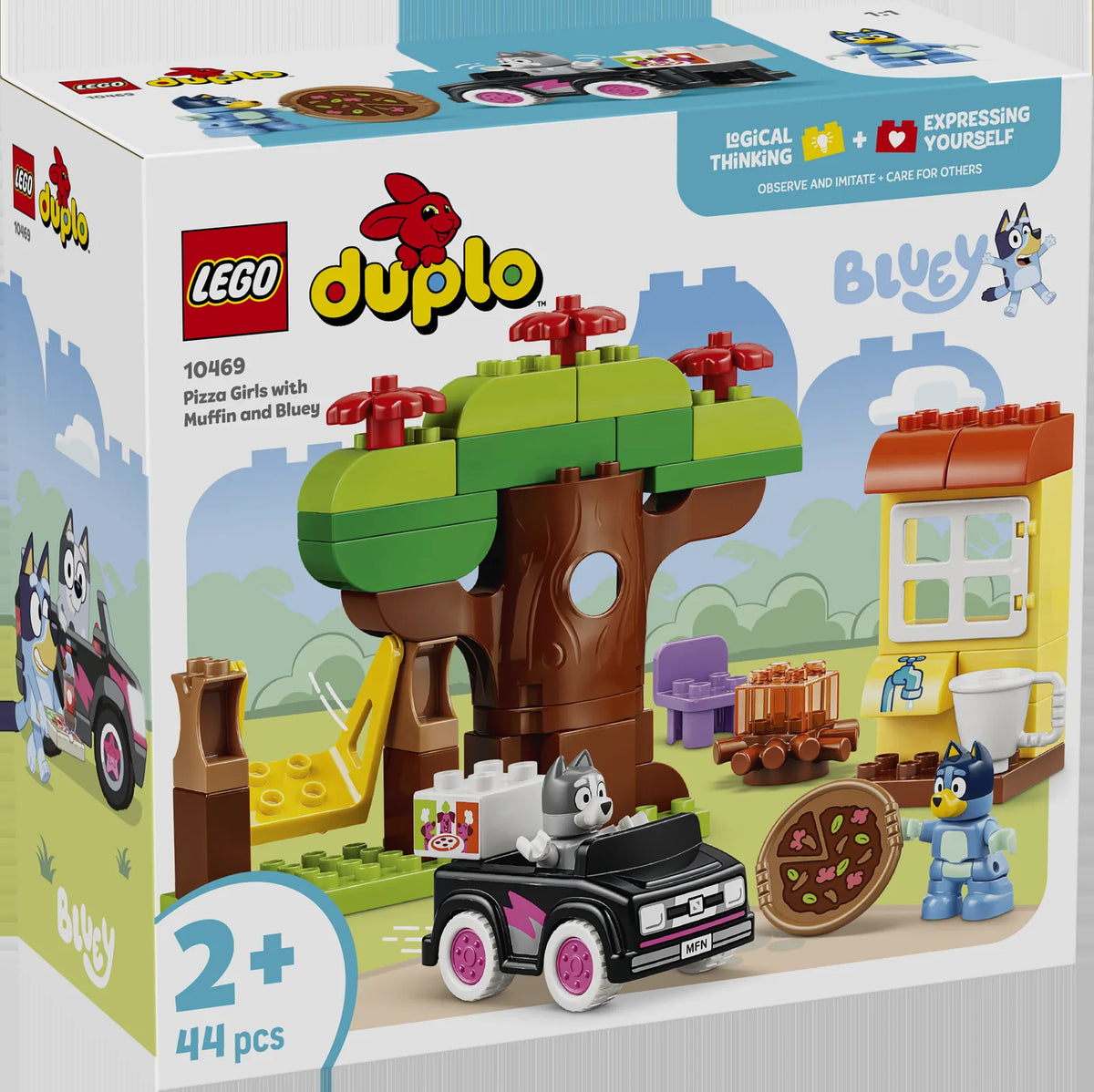 LEGO DUPLO Bluey 10469 Pizzeras con Muffin y Bluey - caja frontal oficial