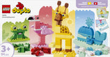 LEGO DUPLO Town 10472 Juego de Construcción: Animales - caja reverso con escenas de juego