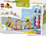 LEGO DUPLO Town 10478 Rampas Creativas “3 en 1” con Vehículos - caja lateral con detalles del set