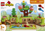LEGO DUPLO Town 10480 Bosque de los Descubrimientos con Animales Salvajes - caja reverso con escenas de juego