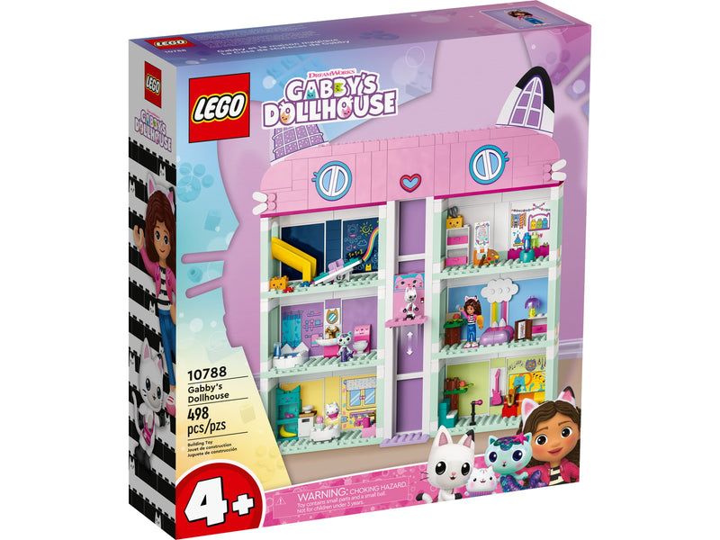 Caja oficial del set LEGO 10788 La Casa de Muñecas de Gabby de 498 piezas para niños desde 4 años