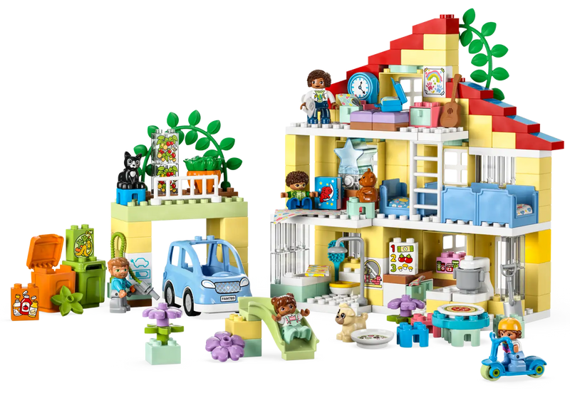 LEGO DUPLO 10994 Casa Familiar 3en1 Mi Ciudad - 218 Piezas con Luz