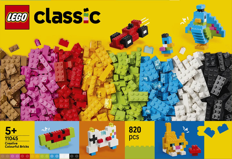 Caja lateral compacta LEGO Classic 11045 Ladrillos Creativos a Todo Color con resumen de contenido