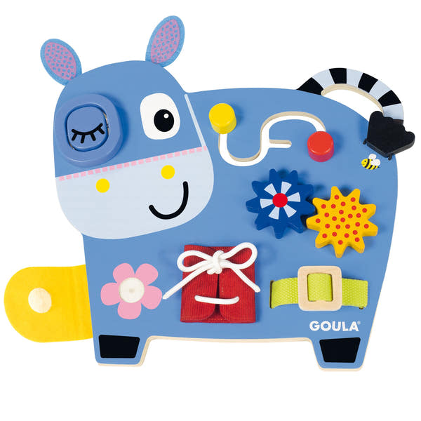 Goula Donkey Activities, tablero de actividades de madera con forma de burro