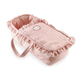 Capazo de tela Olivia La Nina con asas, rosa con florecitas