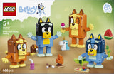 LEGO Bluey 11217 Familia de Bluey para Construir - caja reverso con escenas de juego