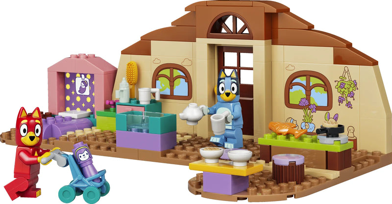 LEGO Bluey 11221 Escuela con Rusty y Bluey - producto montado sobre fondo blanco