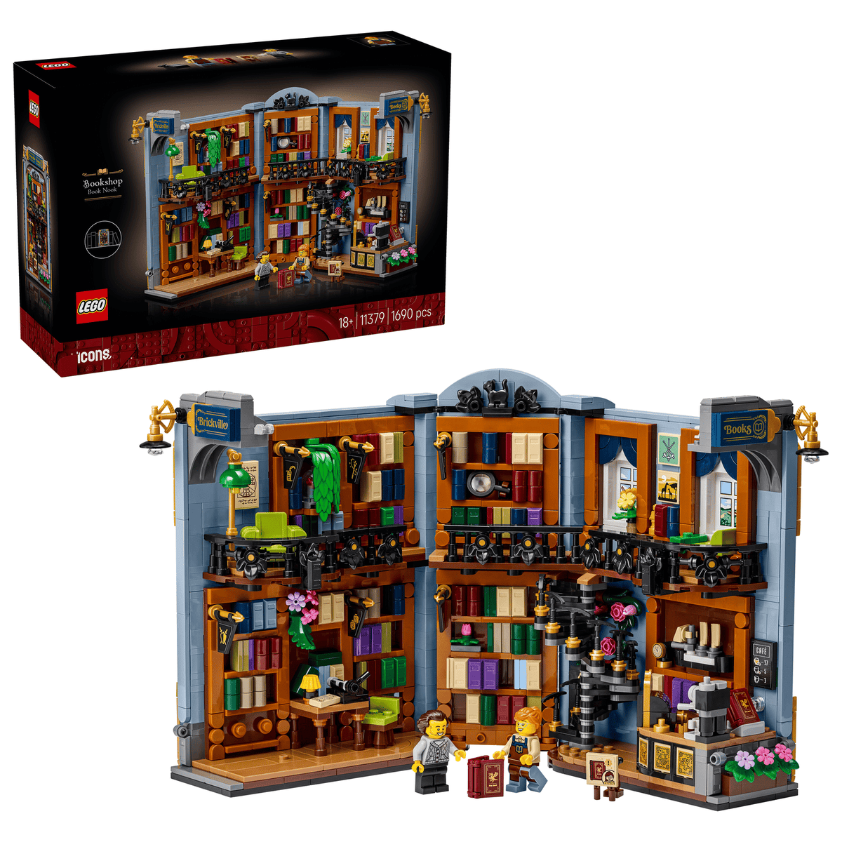 LEGO Icons Rincón entre Libros: Librería 11379 con su caja