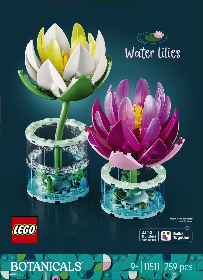 LEGO Botanicals 11511 Nenúfares - caja reverso con escenas de juego