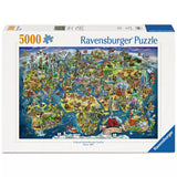 Puzzle Ravensburger Mapa del Mundo Ilustrado 5000 Piezas (12001738)