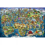 Puzzle Ravensburger Mapa del Mundo Ilustrado 5000 Piezas (12001738) — imagen 2