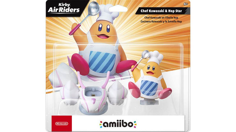 Caja del Amiibo Chef Kawasaki y Hop Star, Kirby Air Riders