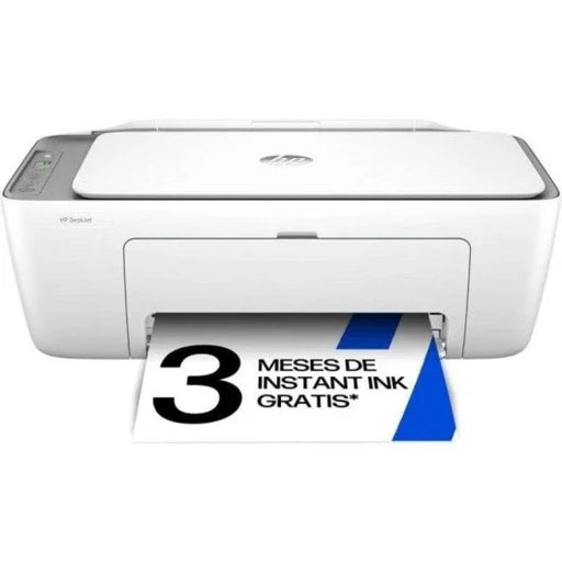 Impresora multifunción HP DeskJet 2820e WiFi blanca con función impresión escaneo y copia
