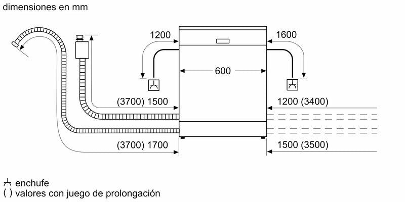 Balay Lavavajillas Totalmente Integrable 12 Cubiertos Clase E 3VF304NP