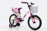Bicicleta UMIT Romina 16" Blanca-Rosa con Cesta (1615-53), vista 2