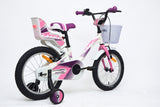 Bicicleta UMIT Romina 16" Blanca-Rosa con Cesta (1615-53), vista 3