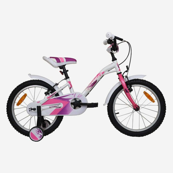 Bicicleta UMIT Alice 18" Blanca-Rosa con Cesta (1825-53)