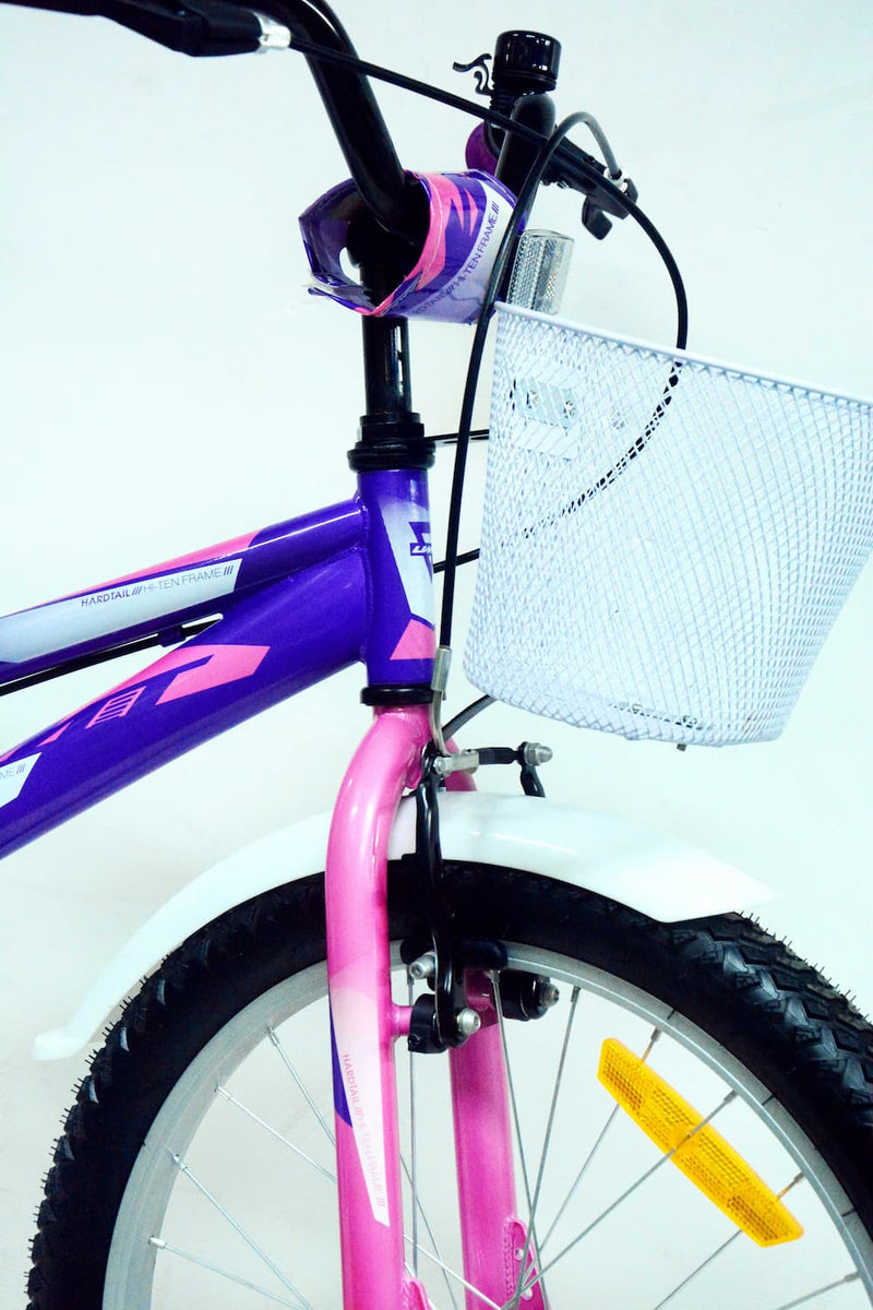 Bicicleta UMIT Calypso 20 Pulgadas Violeta con Cesta - Ref. 2025-03