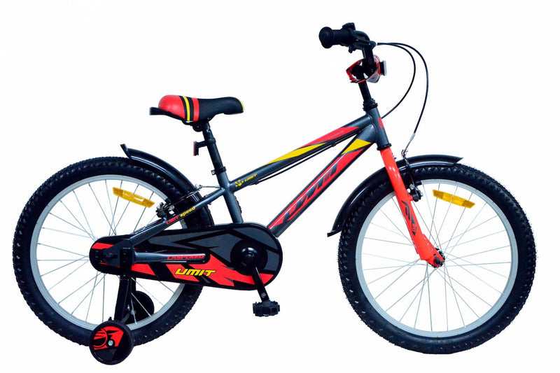 Bicicleta UMIT Casper 20 Pulgadas Gris-Roja con Frenos V-Brake - Ref. 2026-81