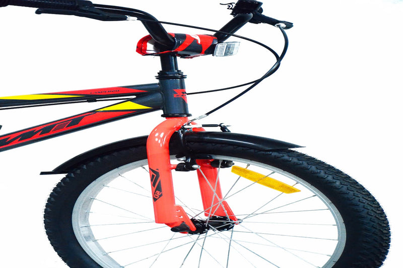 Bicicleta UMIT Casper 20 Pulgadas Gris-Roja con Frenos V-Brake - Ref. 2026-81