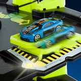 Plataforma con un coche azul en el Super Parking Moltó 20420